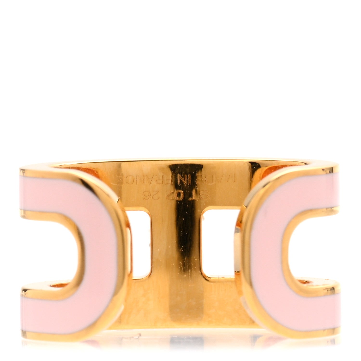 Hermes Gold Lacquered Pop H Ear Cuff Black 3 of 5