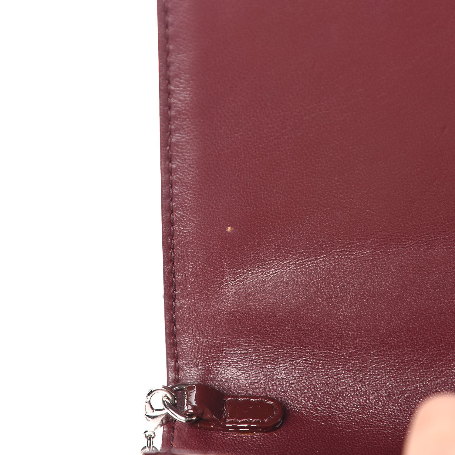 Christian Dior Patent Cannage Lady Dior Convertible Clutch Bordeaux 10 of 11