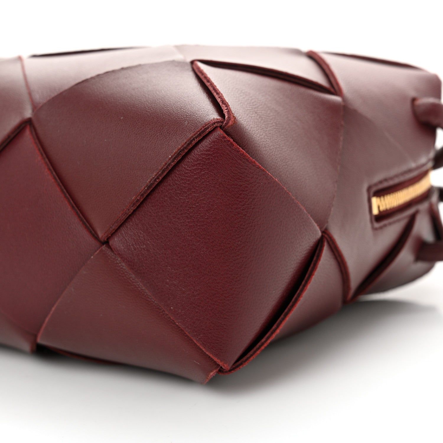Bottega Veneta Lambskin Maxi Intrecciato Small Cassette Camera Bag Barolo 9 of 9