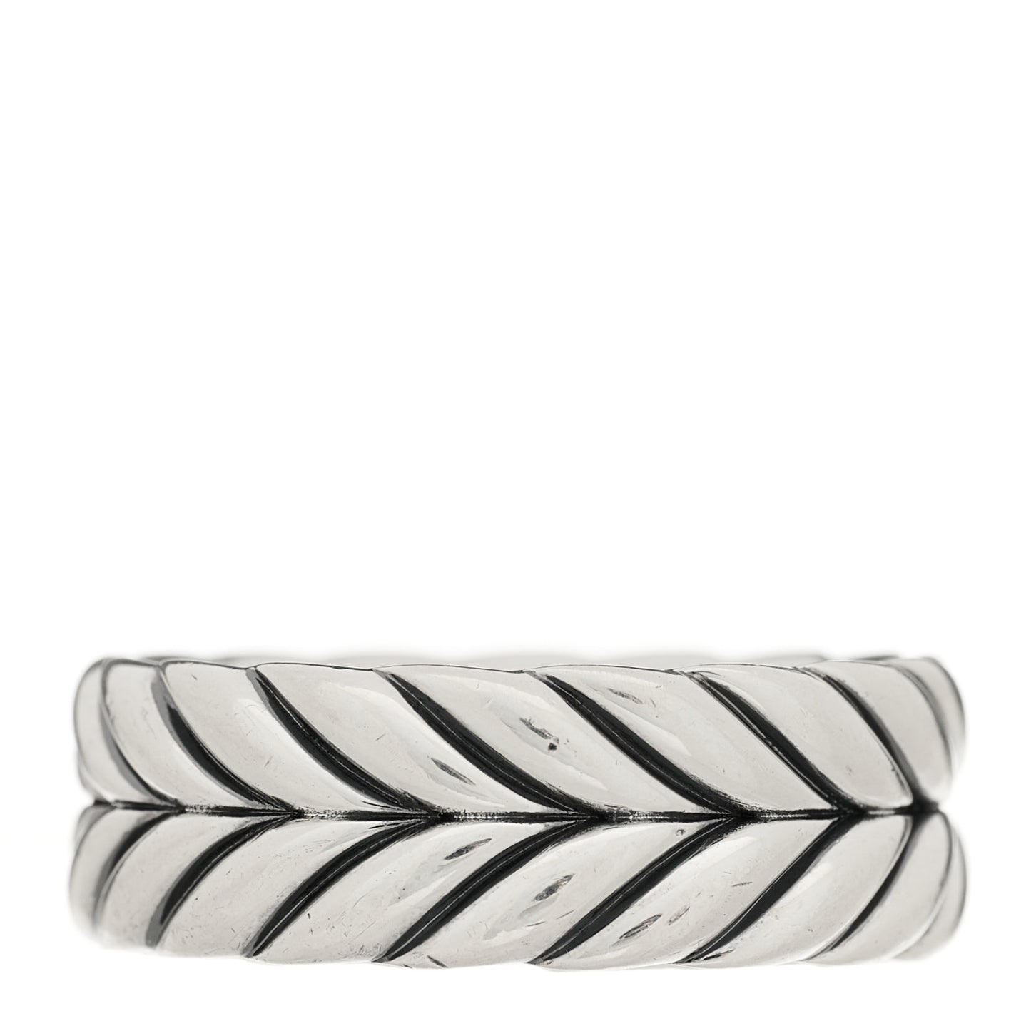 Sterling Silver 9mm Chevron Band Ring 58 8.25