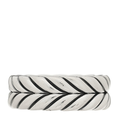 David Yurman Sterling Silver 9mm Chevron Band Ring 58 8.25 1 of 7