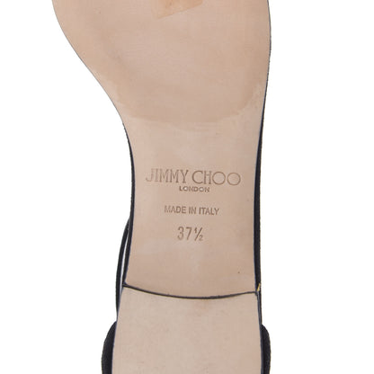 Jimmy Choo Suede Bethel Flat Sandals 37.5 Black 7 of 9