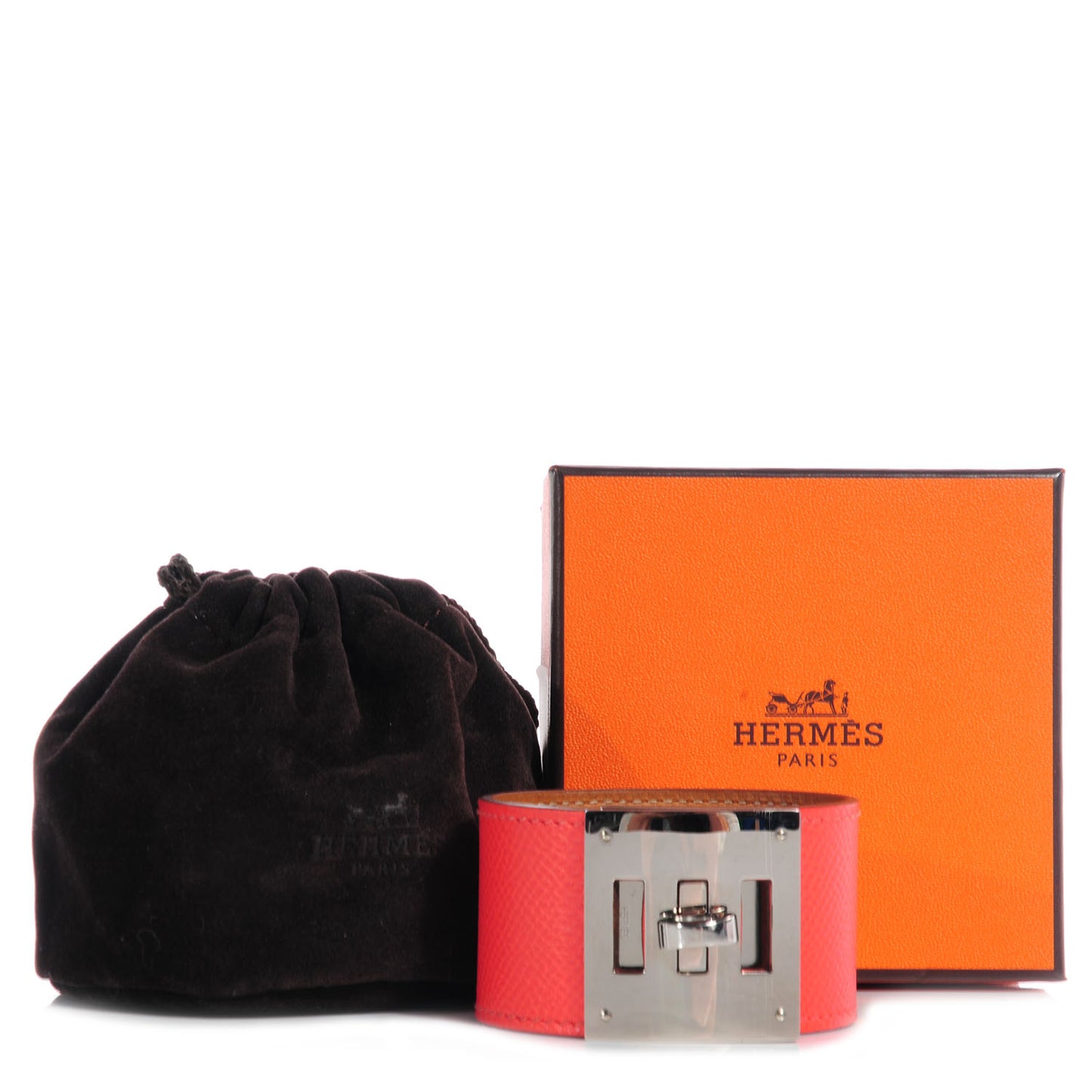 Epsom Kelly Dog Bracelet Rose Jaipur