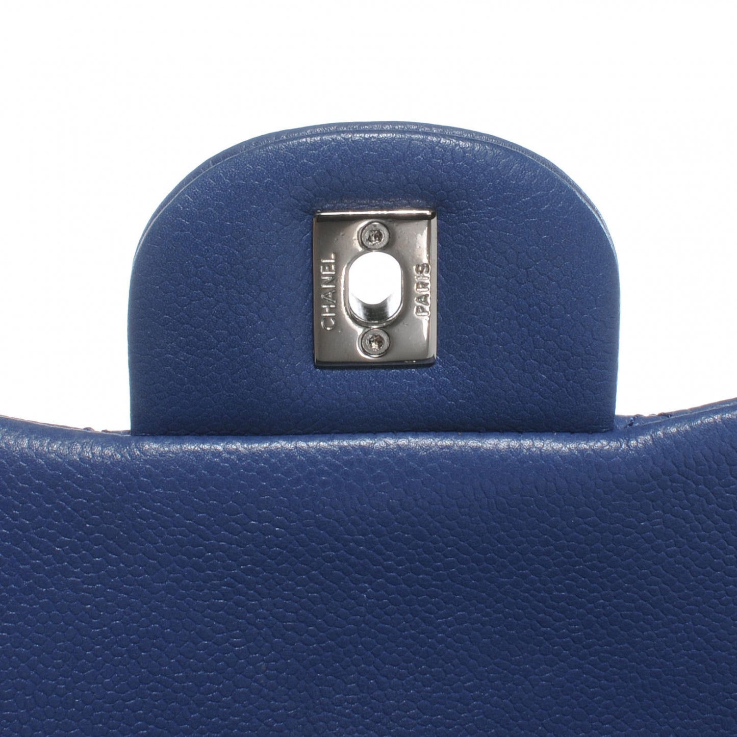 Washed Caviar Jumbo Double Flap Blue