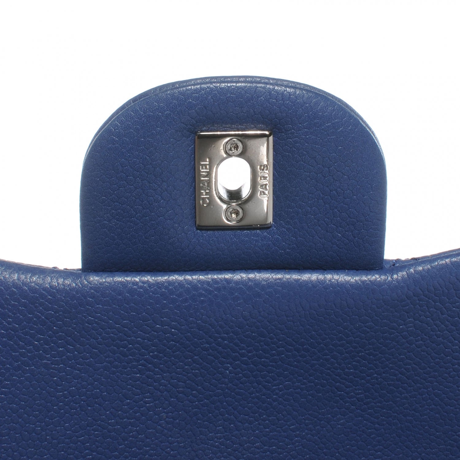 Chanel Washed Caviar Jumbo Double Flap Blue 5 of 7