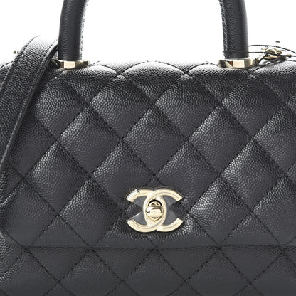 Chanel Caviar Quilted Extra Mini Coco Handle Flap Black 10 of 10
