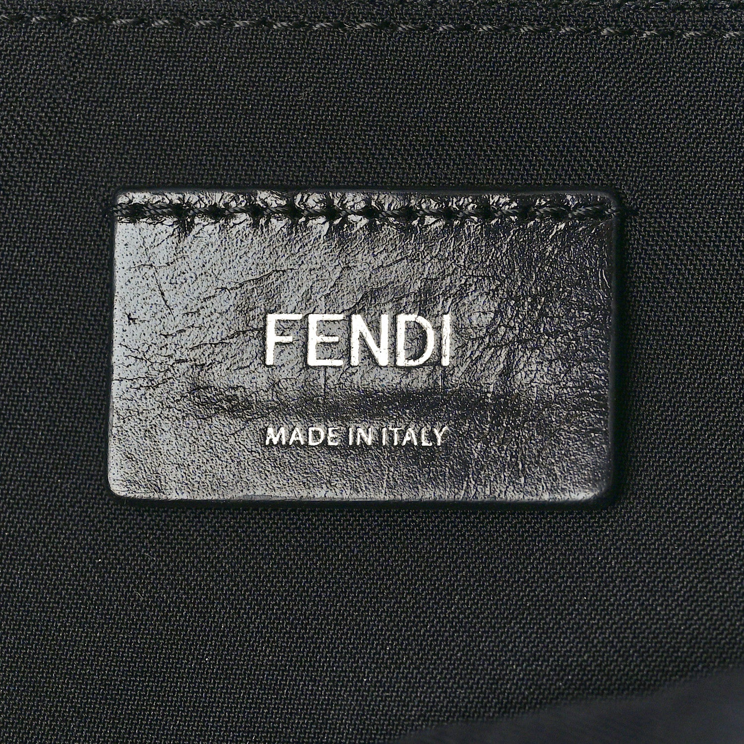 Fendi Nylon Vitello Dolce Studded Monster Mini Backpack Black 6 of 10