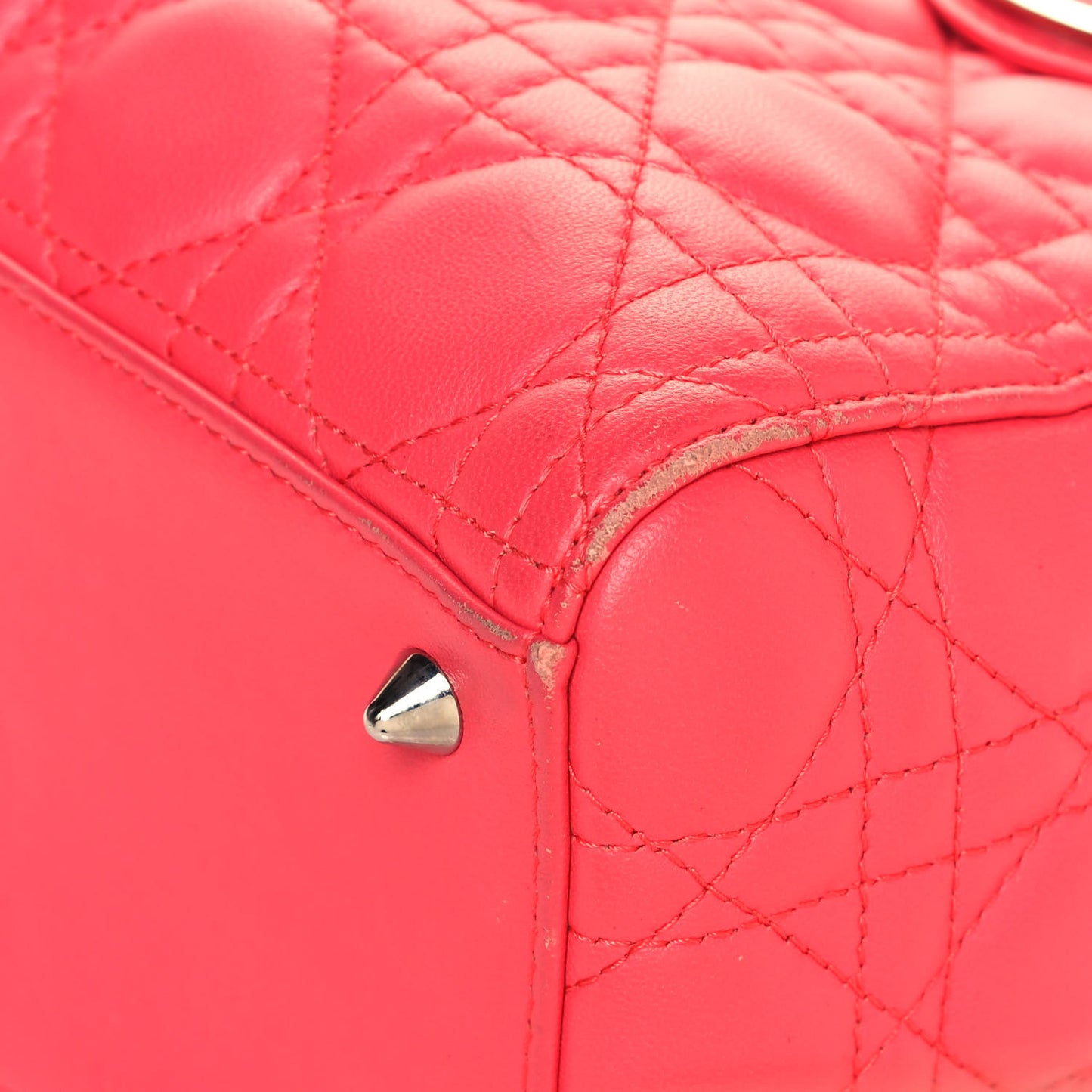 Lambskin Cannage Medium Lady Dior Pink
