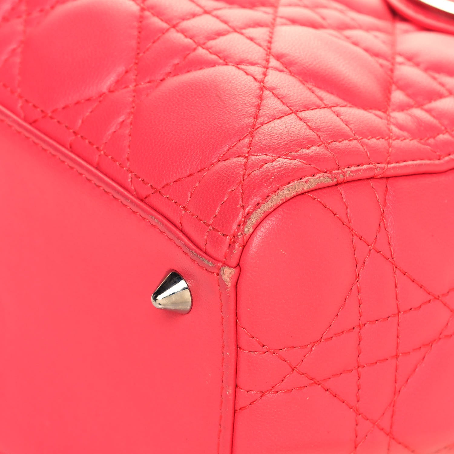 Christian Dior Lambskin Cannage Medium Lady Dior Pink 10 of 18