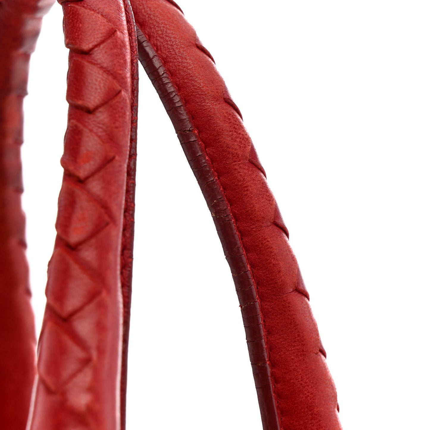 Nappa Intrecciato Montaigne Bag Red