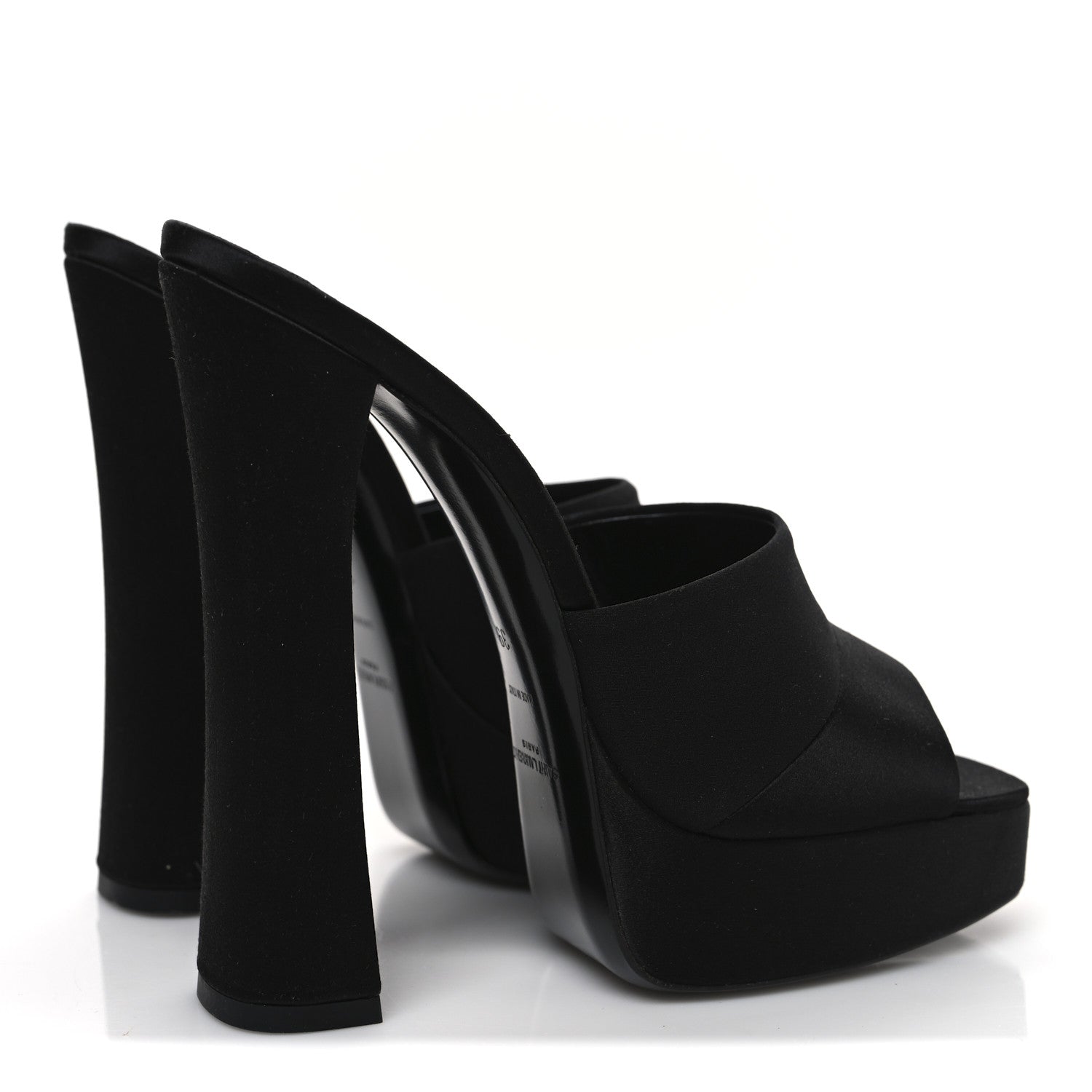 Saint Laurent Crepe Satin Boogie 110 Mule Sandals 39 Black 5 of 11