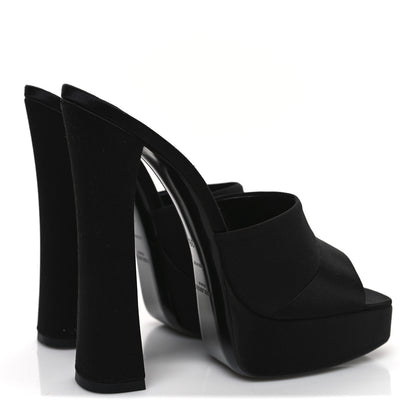 Saint Laurent Crepe Satin Boogie 110 Mule Sandals 39 Black 5 of 11