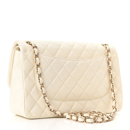 Chanel Caviar Quilted Jumbo Double Flap White 2 of 11