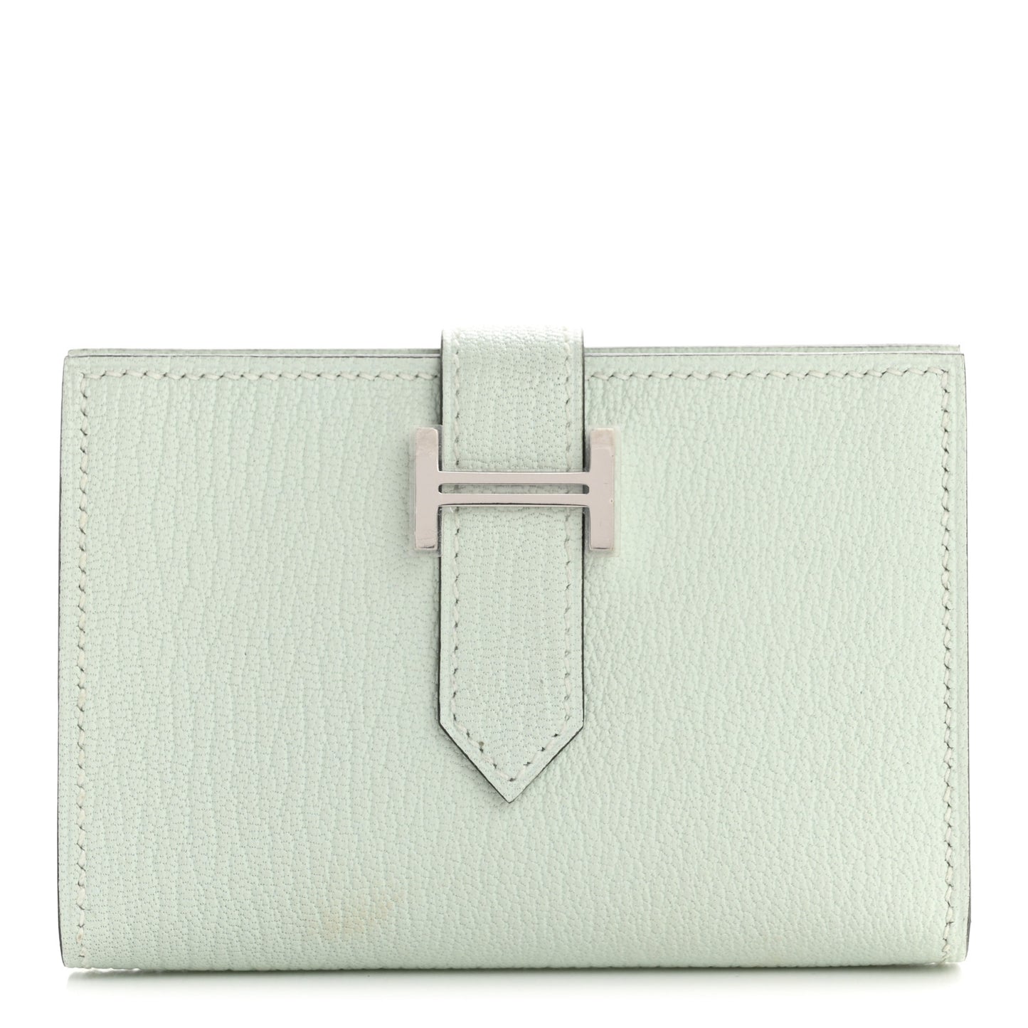 Chevre Mysore Bearn Card Holder Wallet Vert Peppermint