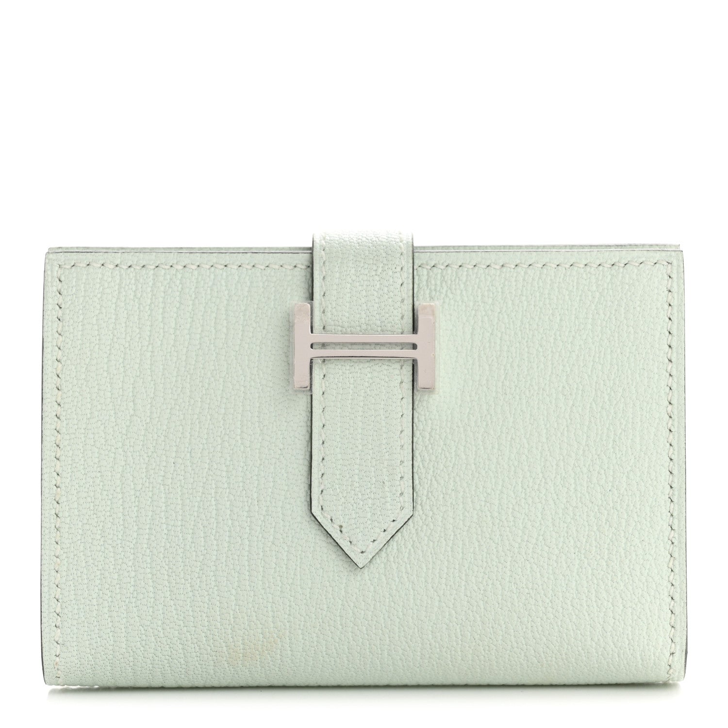 Hermes Chevre Mysore Bearn Card Holder Wallet Vert Peppermint 1 of 8