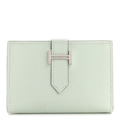 Hermes Chevre Mysore Bearn Card Holder Wallet Vert Peppermint 1 of 8