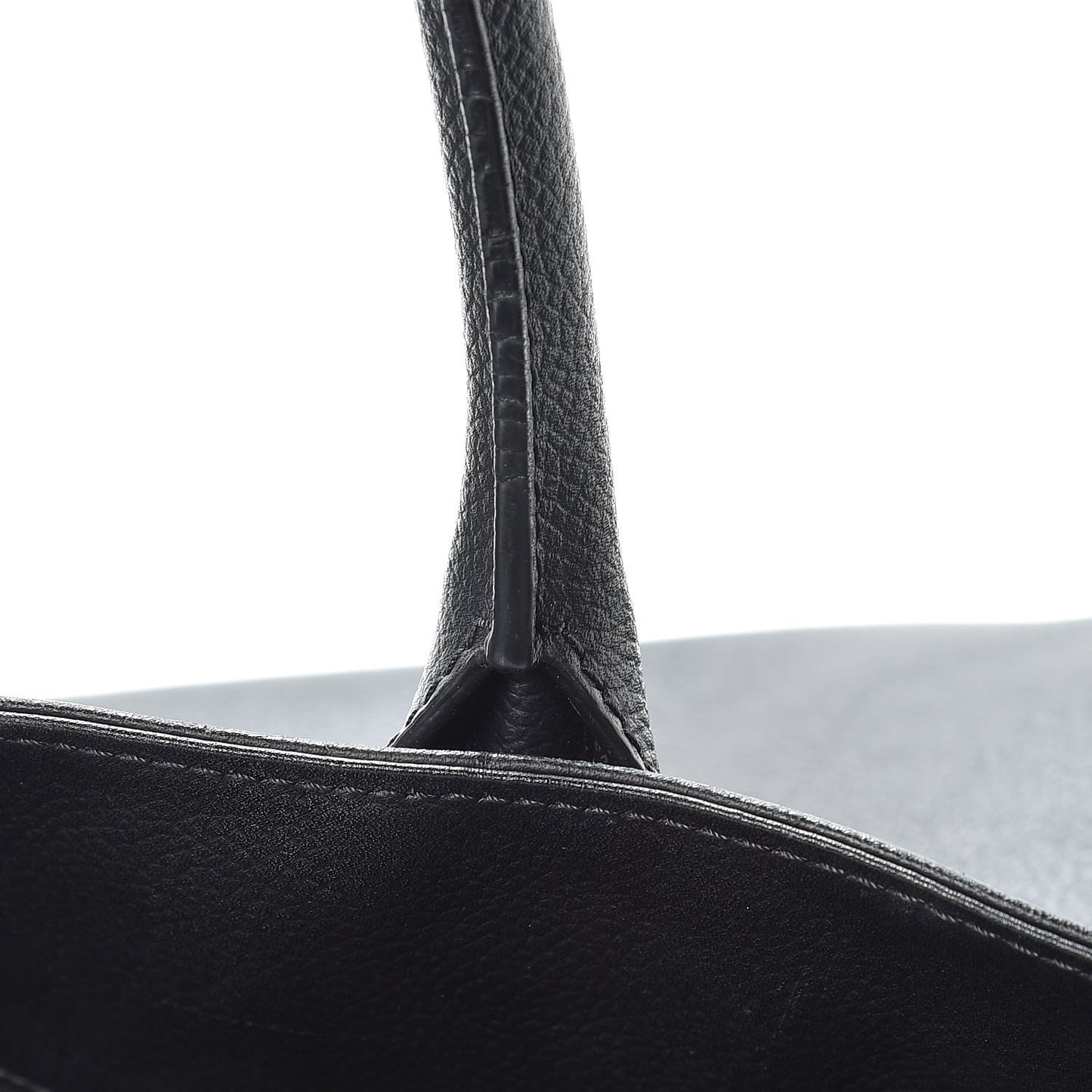 Calfskin Tall Cerf Tote Black