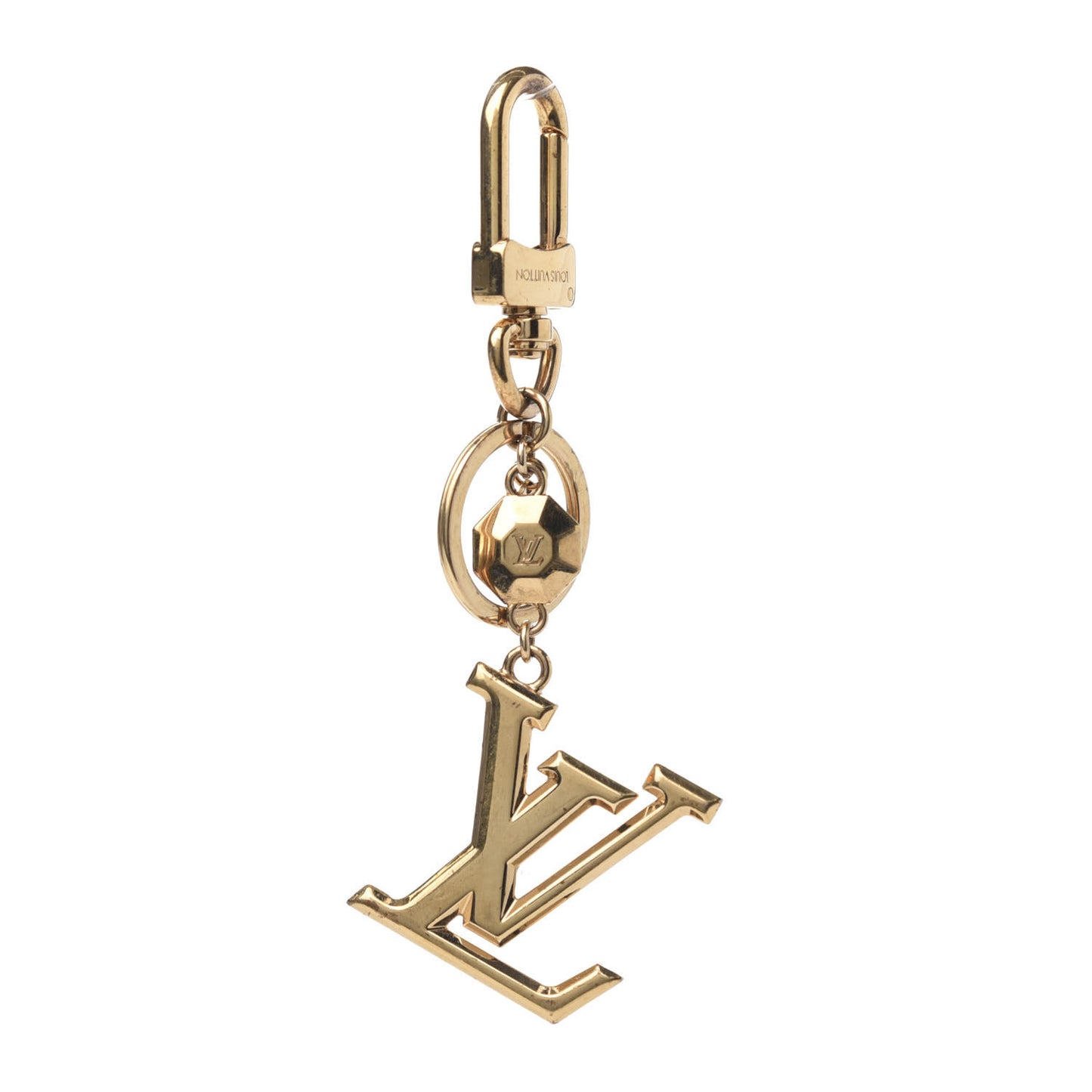 LV Facettes Bag Charm Key Holder Gold