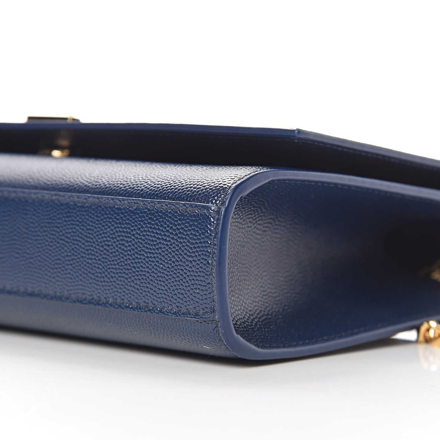 Grain De Poudre Medium Classic Monogram Kate Satchel Denim Blue