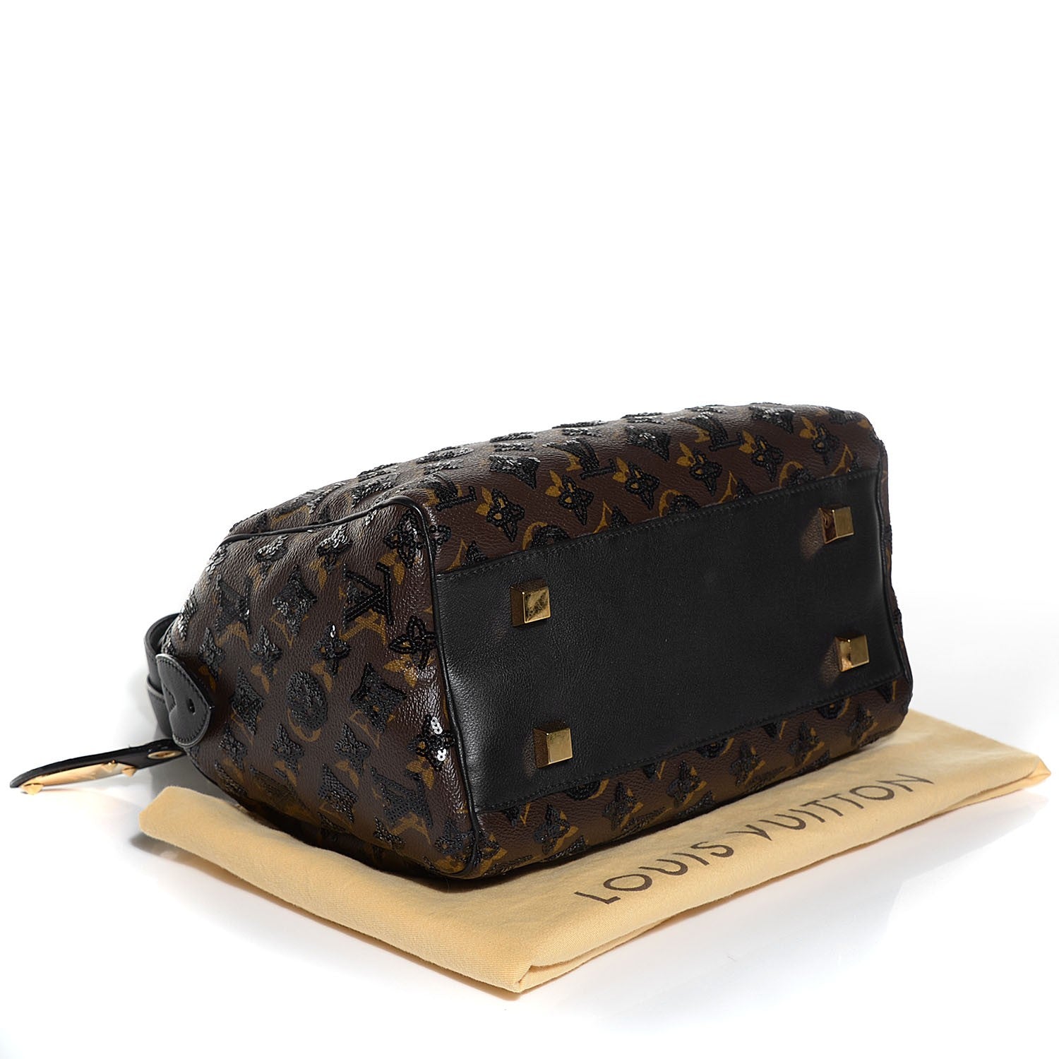 Louis Vuitton Monogram Sequins Eclipse Speedy 28 Black 4 of 7