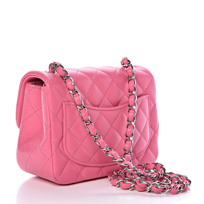 Chanel Lambskin Quilted Mini Square Flap Pink 3 of 10