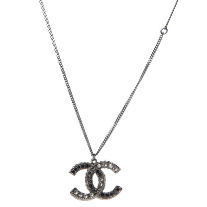 Chanel Crystal Ruthenium CC Necklace 1 of 4