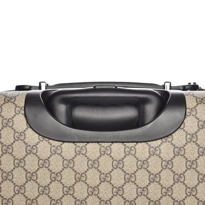 Gucci GG Supreme Monogram Calfskin Carry On Trolley Beige Ebony Black 8 of 12