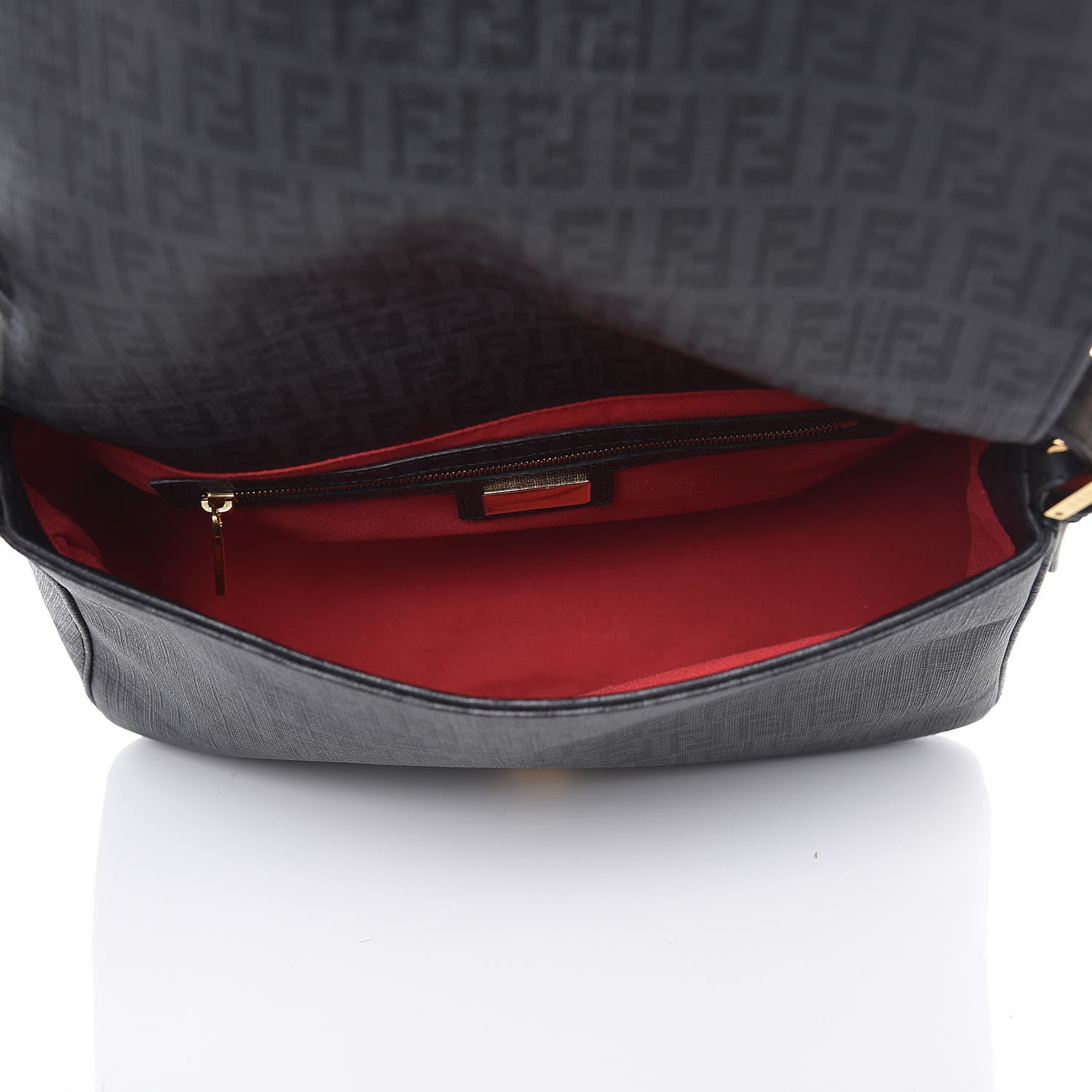 Fendi Zucchino Spalmati Forever Mama Baguette Black 5 of 7