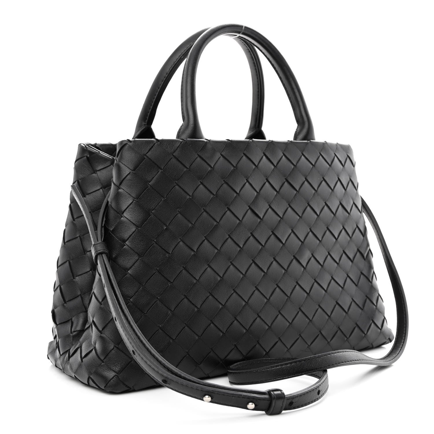 Bottega Veneta Nappa Intrecciato New Roma Tote Black 3 of 10