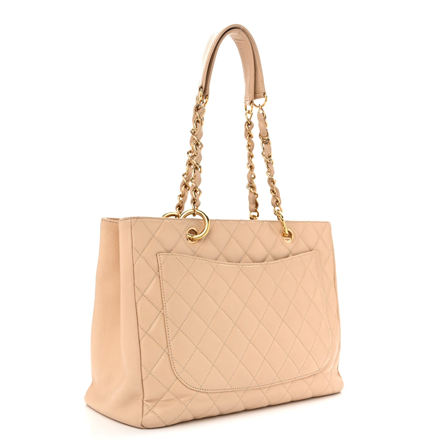Chanel Caviar Quilted Grand Shopping Tote GST Beige Clair 3 of 16