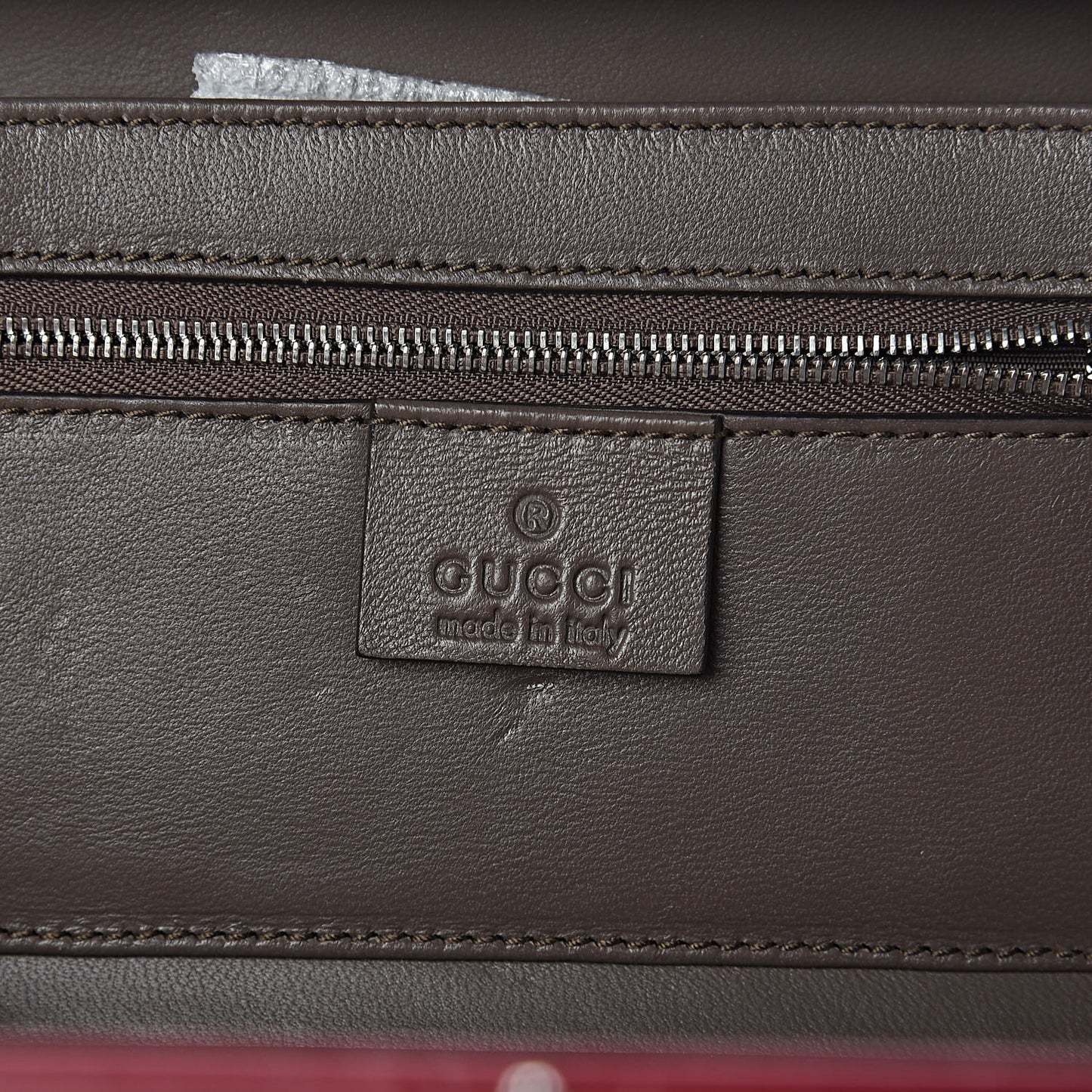 Crocodile Box Clutch Cherry