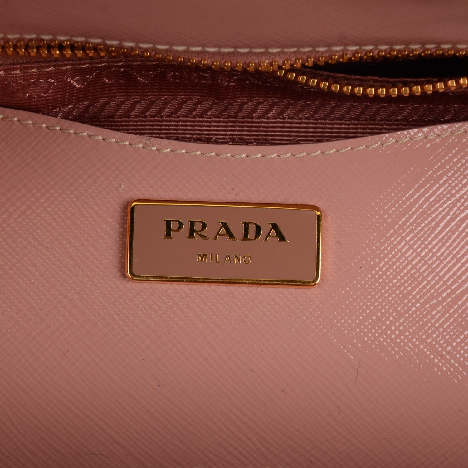 Prada Saffiano Vernice Turn Lock Tote Orchidea 6 of 10