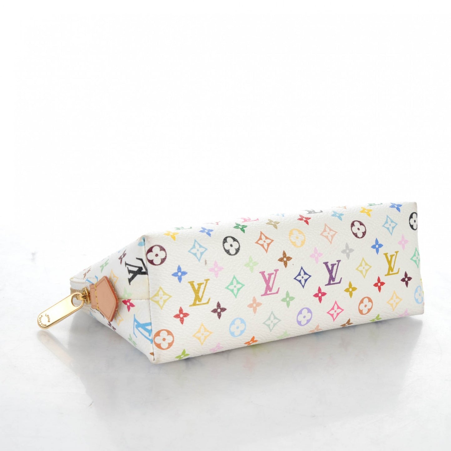 Monogram Multicolor Cosmetic Pouch White Litchi