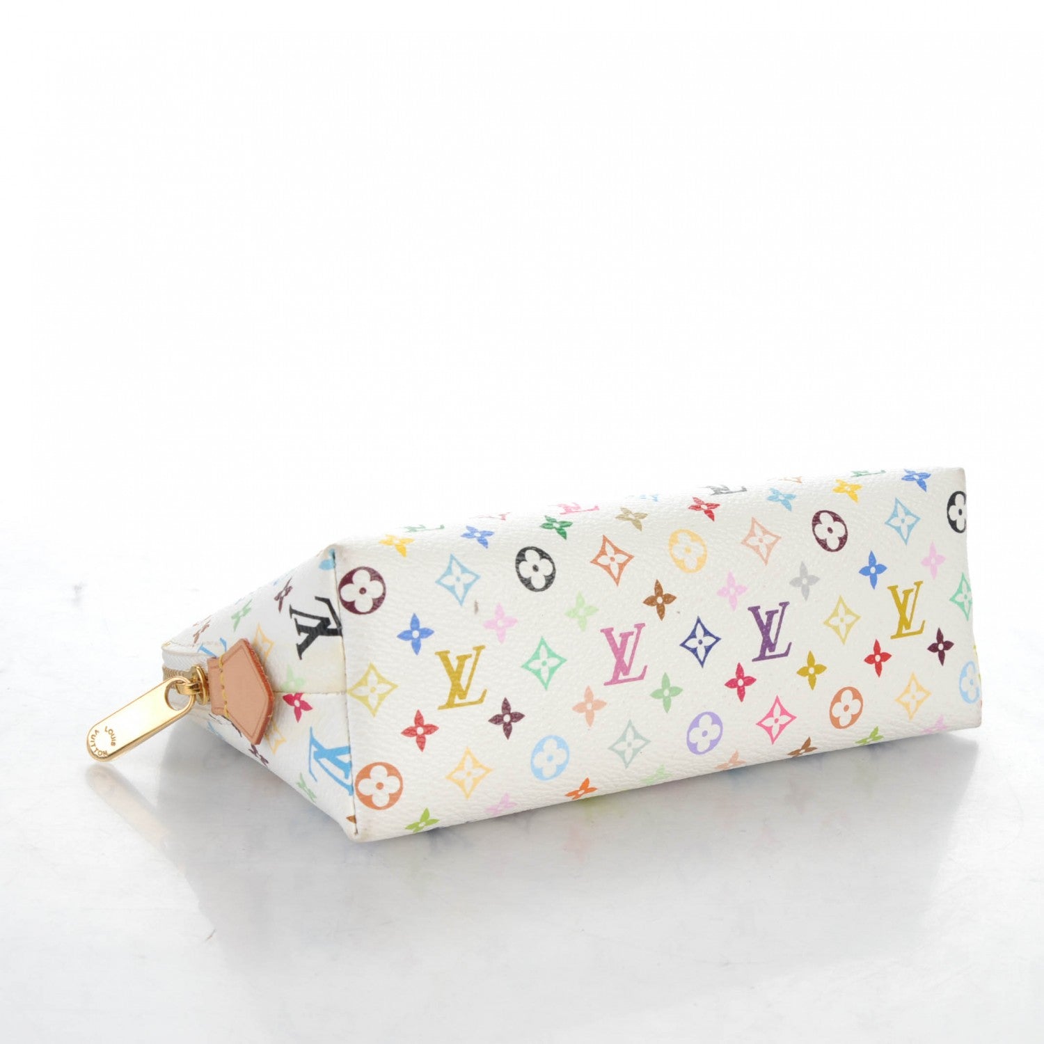 Louis Vuitton Monogram Multicolor Cosmetic Pouch White Litchi 4 of 7