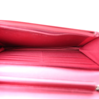 Chanel Metallic Patent Calfskin Quilted Boy Wallet On Chain WOC Fuchsia 5 of 11