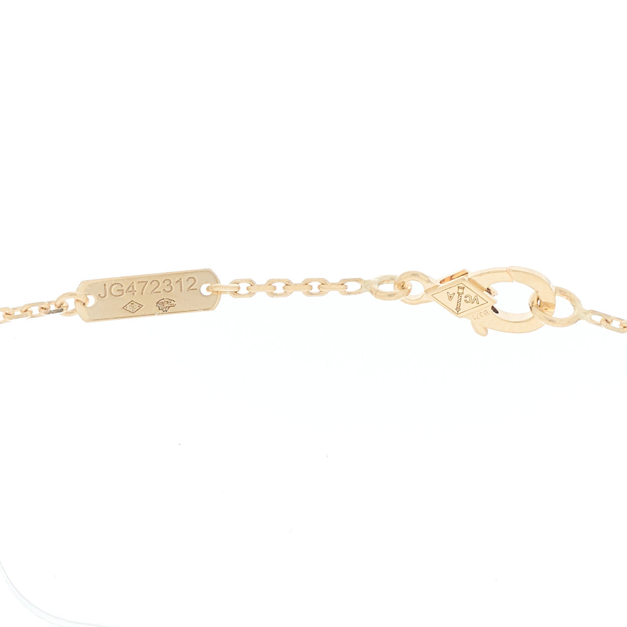 Van Cleef & Arpels 18K Yellow Gold Black Onyx Vintage Alhambra Pendant Necklace 5 of 6
