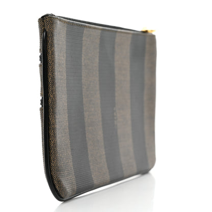 Fendi Pequin Zip Clutch Tobacco 3 of 13