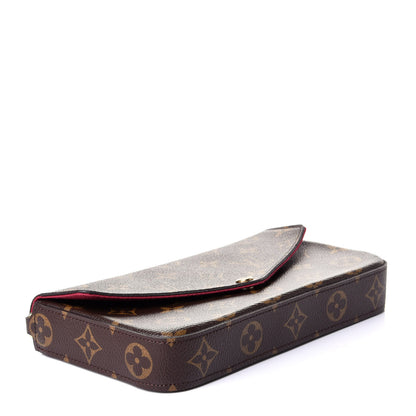Louis Vuitton Monogram Pochette Felicie Chain Wallet Fuchsia 6 of 18