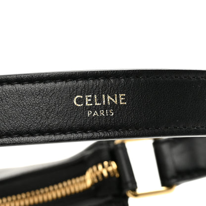 Celine Smooth Calfskin Medium Strap Ava Triomphe Shoulder Bag Black 6 of 11