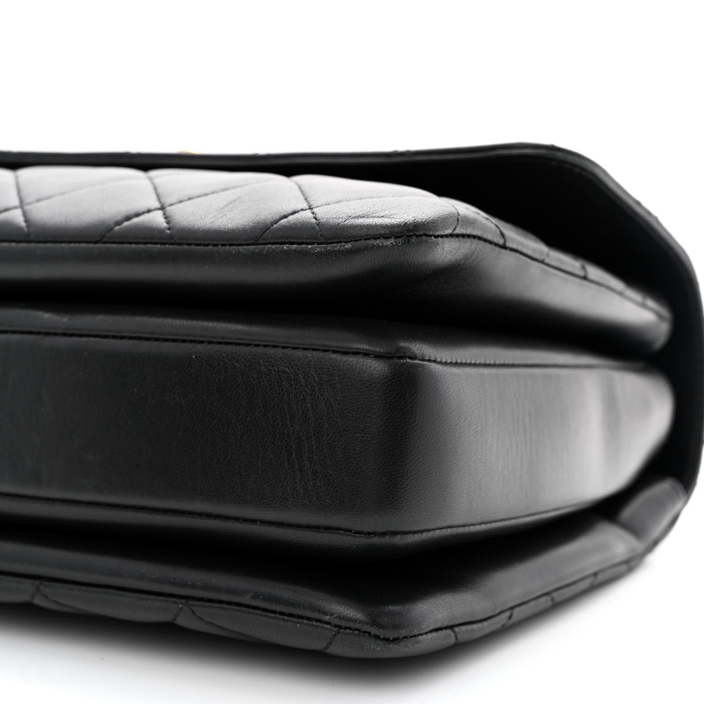 Lambskin Quilted Medium Trendy CC Flap Dual Handle Bag Black