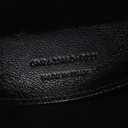 Saint Laurent Crinkled Calfskin Matelasse Monogram Baby Niki Chain Satchel Black 7 of 10