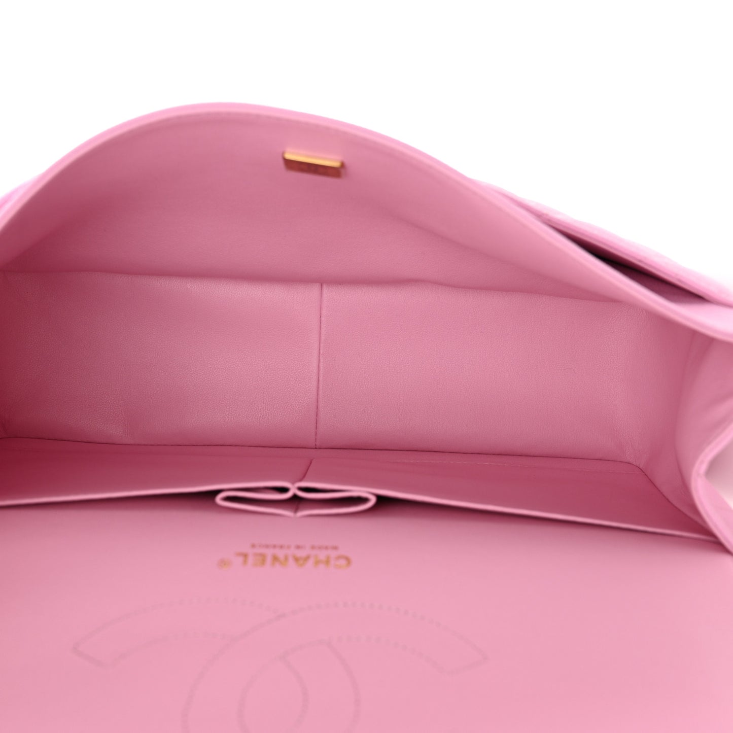 Caviar Quilted Jumbo Double Flap Pink