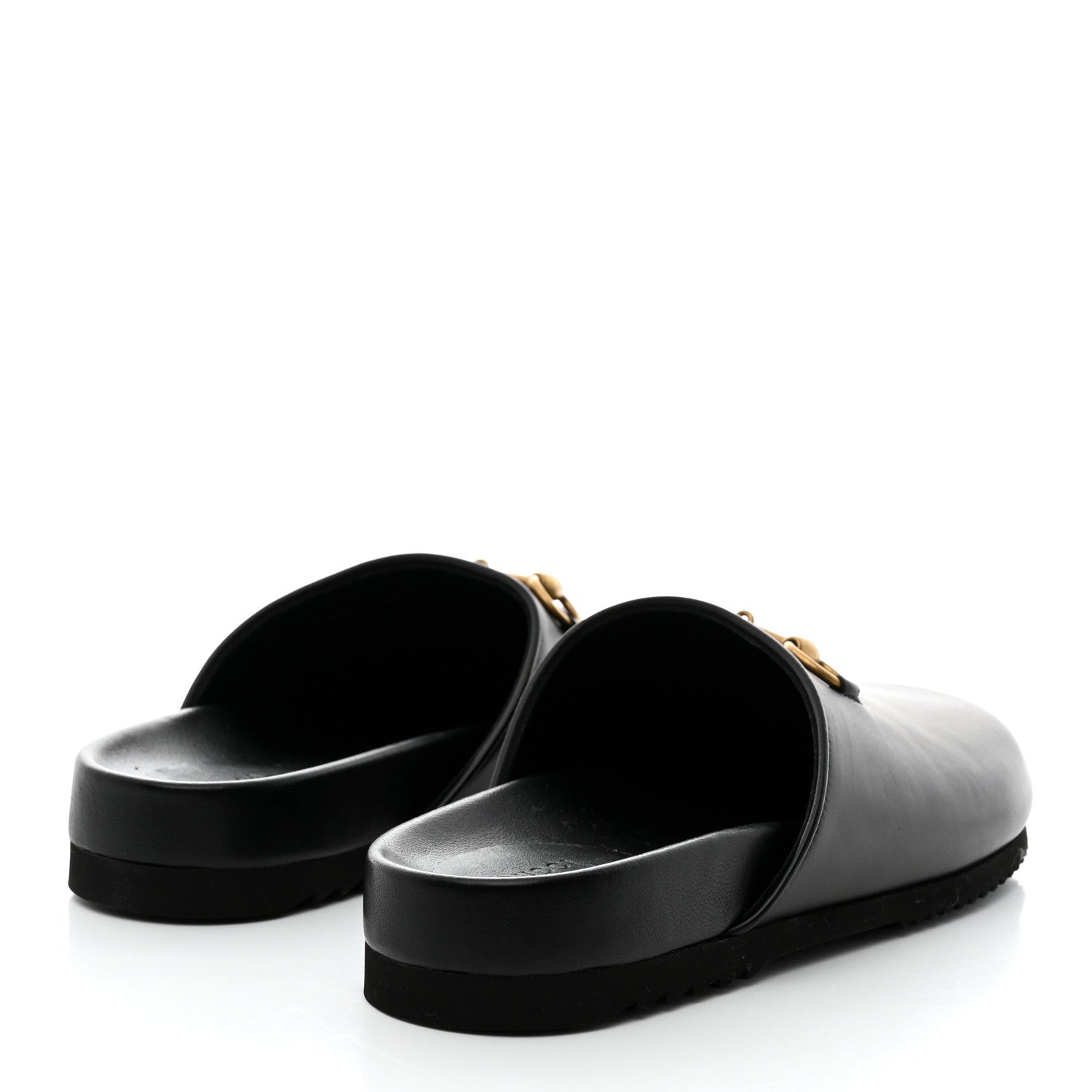 Gucci Jakarta Calfskin Womens Horsebit Slippers 40.5 Black 4 of 8