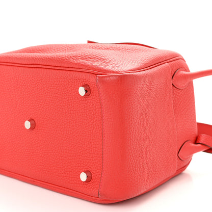 Hermes Taurillon Clemence Lindy 26 Rouge Tomate 9 of 9