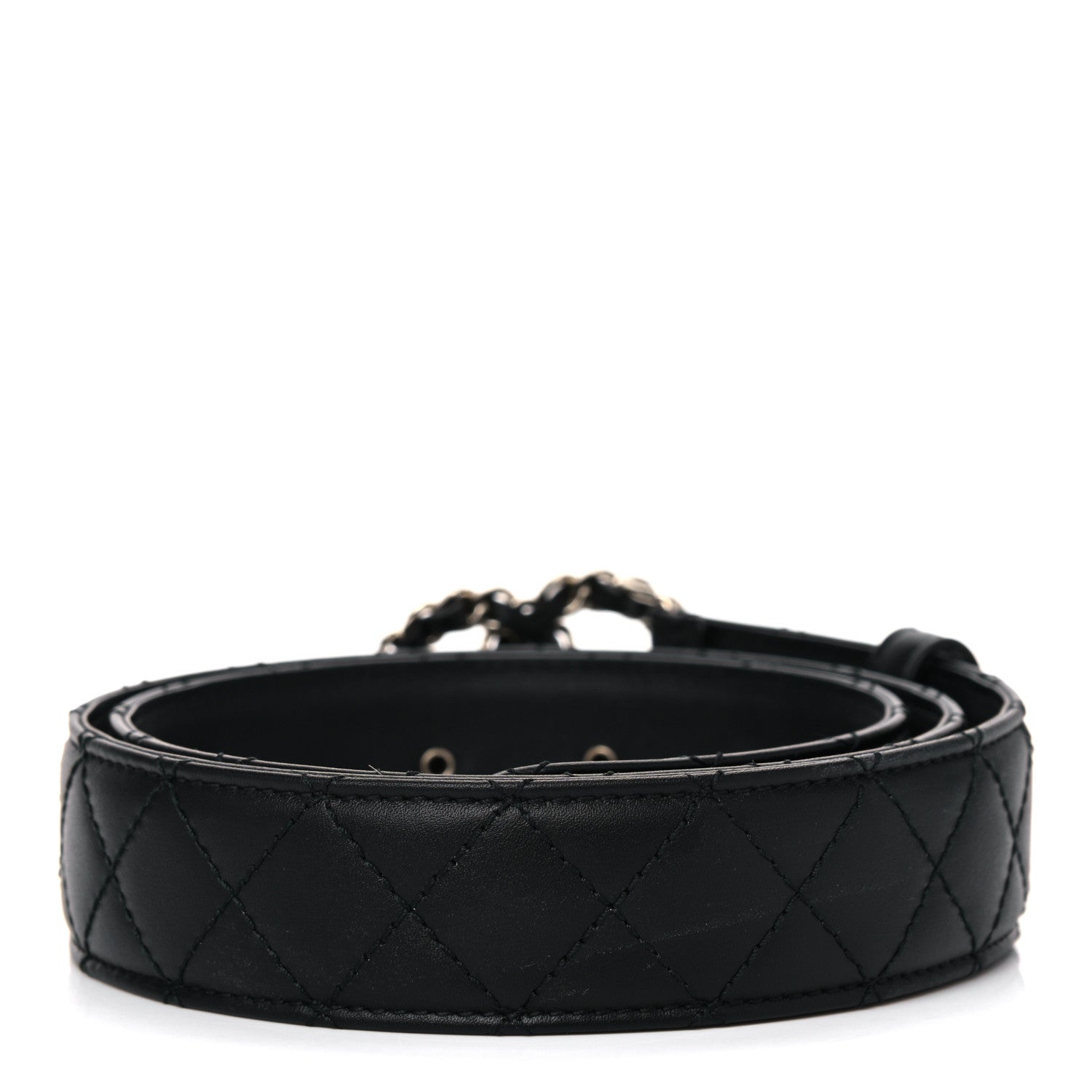 Chanel Lambskin Quilted CC Chain Belt 85 34 Black 4 of 15