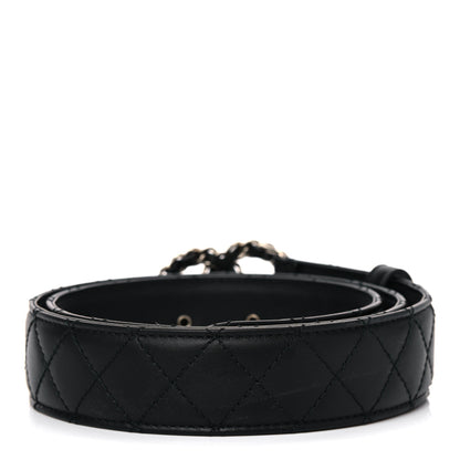 Chanel Lambskin Quilted CC Chain Belt 85 34 Black 4 of 15