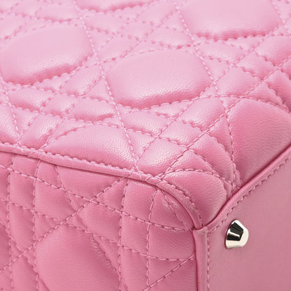 Christian Dior Lambskin Cannage Mini Lady Dior Sorbet 8 of 9