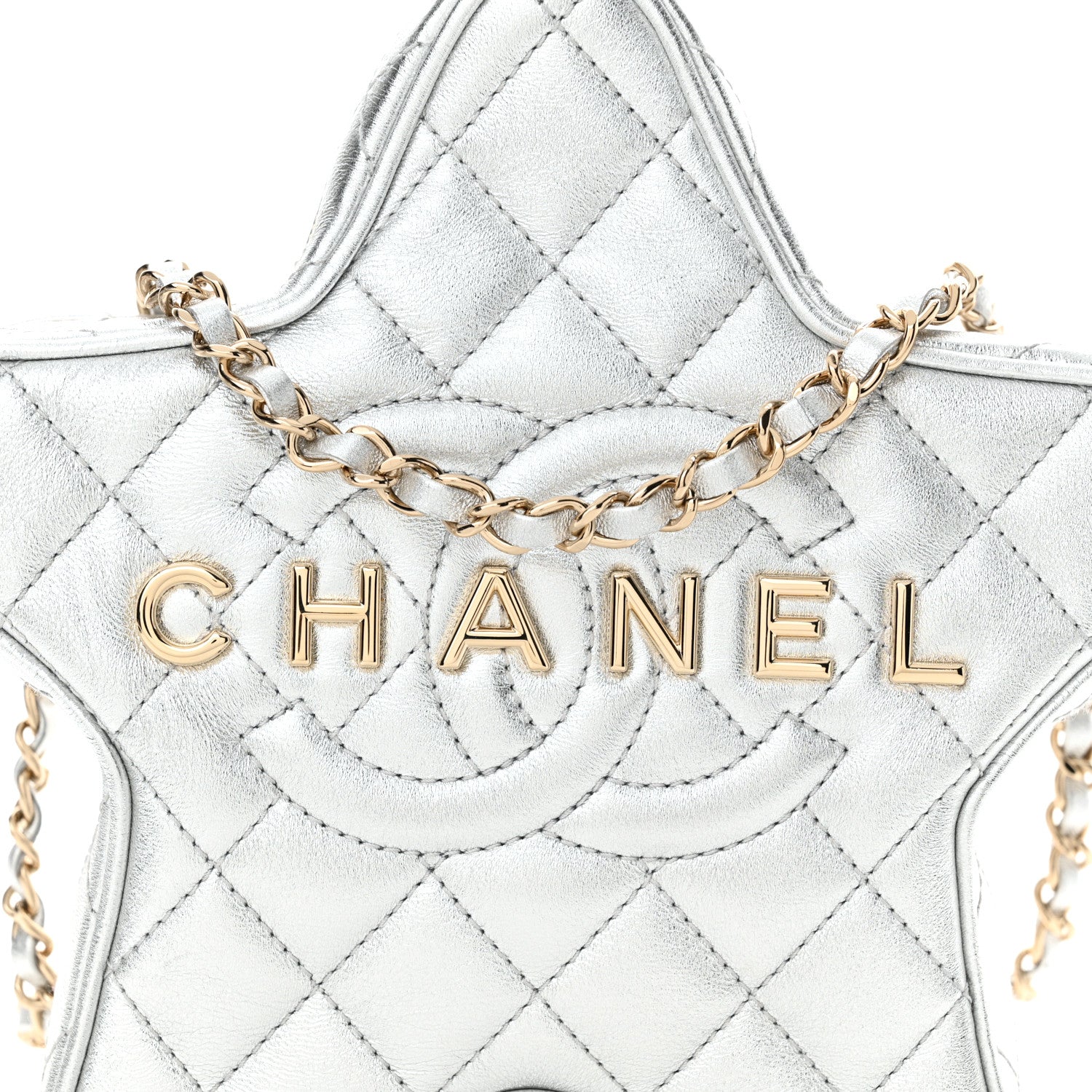 Chanel Metallic Lambskin Walk Of Fame Bag Silver 8 of 14