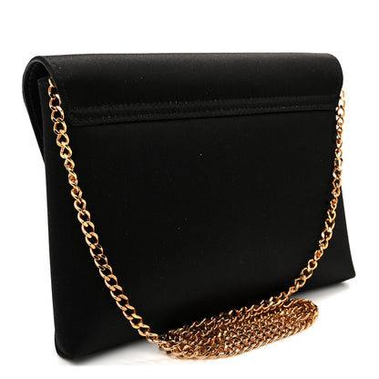 Versace Satin Crystal La Medusa Pouch On Chain Black 3 of 9