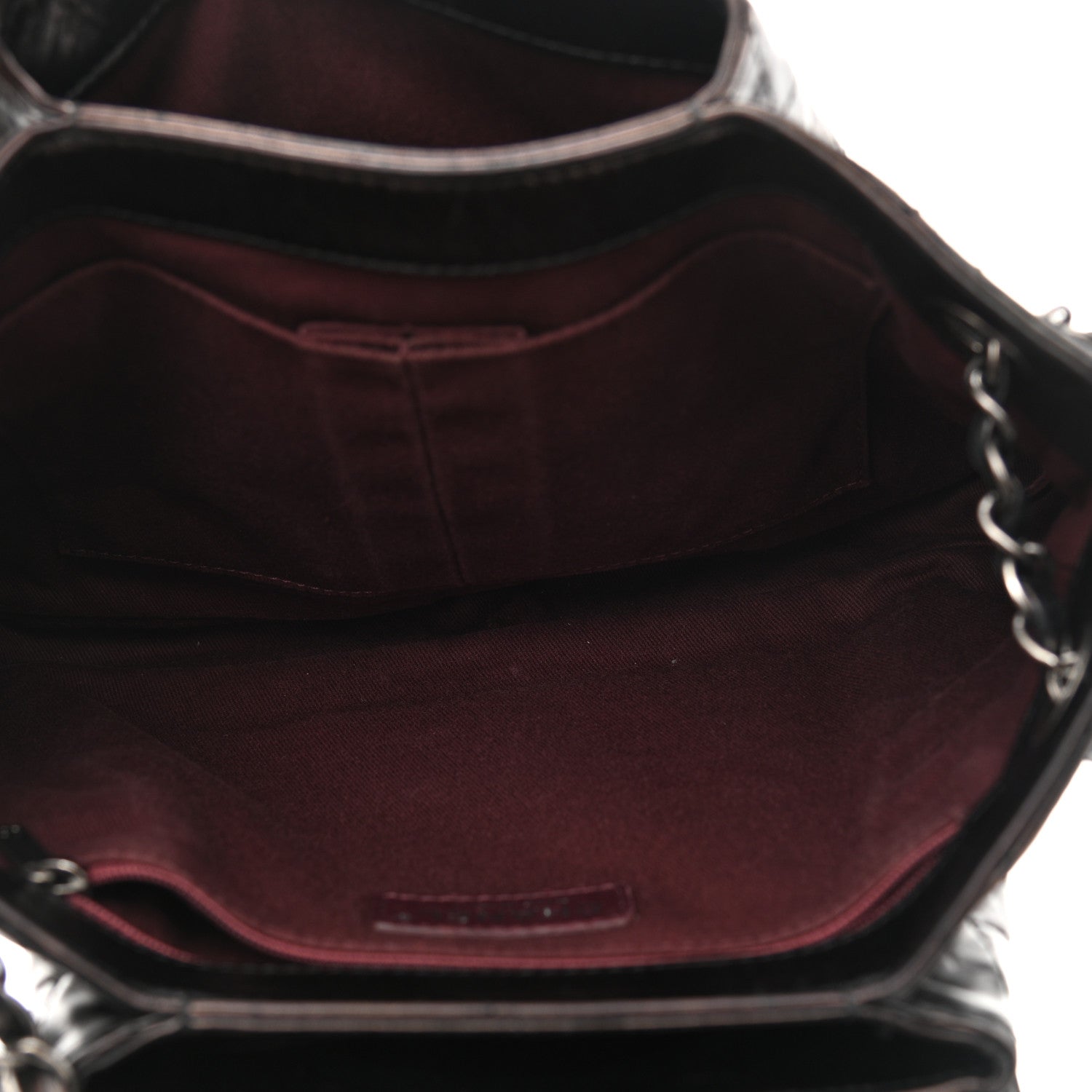Chanel Glazed Calfskin Quilted Accordion Flap Black 6 of 9